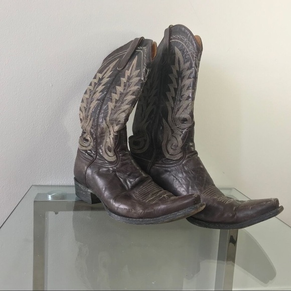 Authentic Vintage Mexican Leather Cowboy Boots - Picture 2 of 7